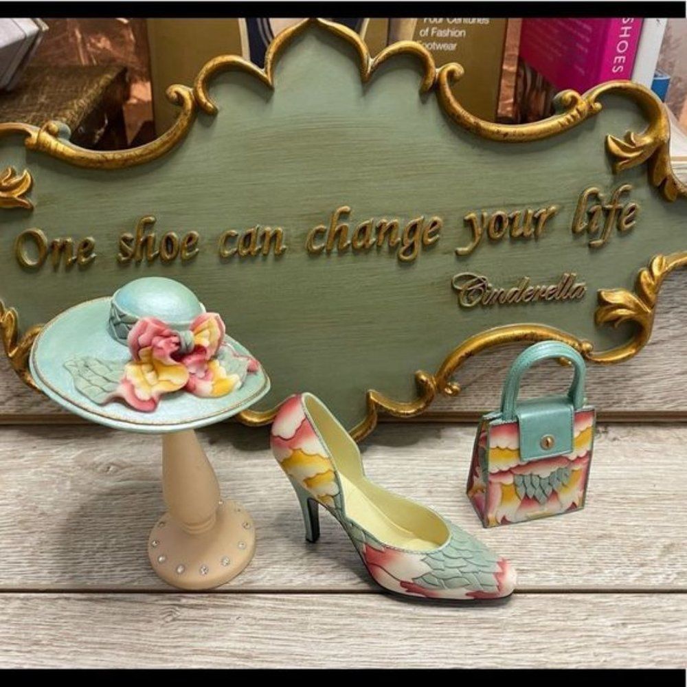 Vintage Figurines Collectible Hat Shoes Purse Y
